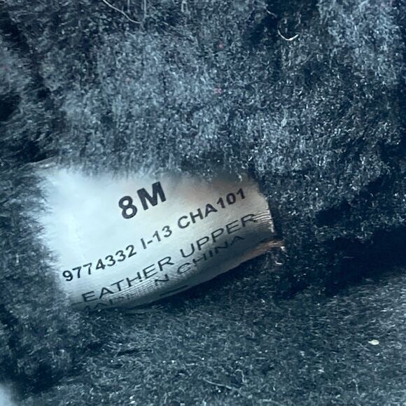 Sperry Top Sider Fur Lined Loafer 8 Black Leather Cozy Lounge Lagenlook Moccasin - Picture 12 of 12